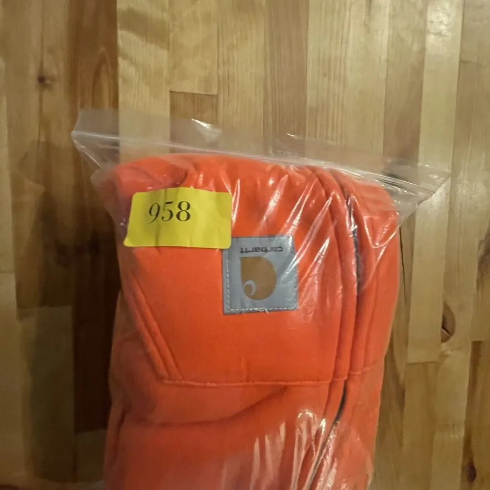 Vintage Carhartt‎ Jacket zip up Hooded Workwear Sweatshirt lined Sz XXL